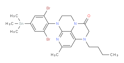 1-butyl-6-(2,6-dibromo-4-(trimethylstannyl)phenyl)-8-methyl-1,2,5,6-tetrahydro-1,3a,6,7-tetraazaphenalen-3(4H)-one