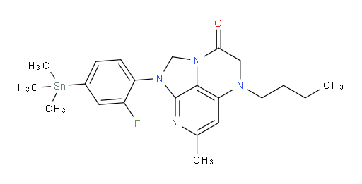 5-butyl-1-(2-fluoro-4-(trimethylstannyl)phenyl)-7-methyl-4,5-dihydro-1H-1,2a,5,8-tetraazaacenaphthylen-3(2H)-one