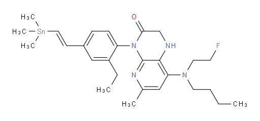 (E)-8-(butyl(2-fluoroethyl)amino)-4-(2-ethyl-4-(2-(trimethylstannyl)vinyl)phenyl)-6-methyl-1,2-dihydropyrido[2,3-b]pyrazin-3(4H)-one
