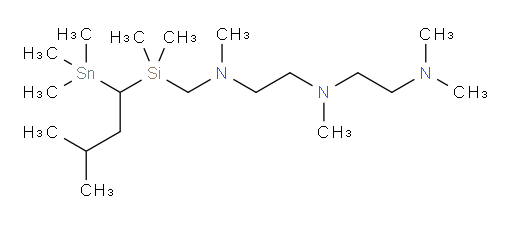 N1-((dimethyl(3-methyl-1-(trimethylstannyl)butyl)silyl)methyl)-N2-(2-(dimethylamino)ethyl)-N1,N2-dimethylethane-1,2-diamine