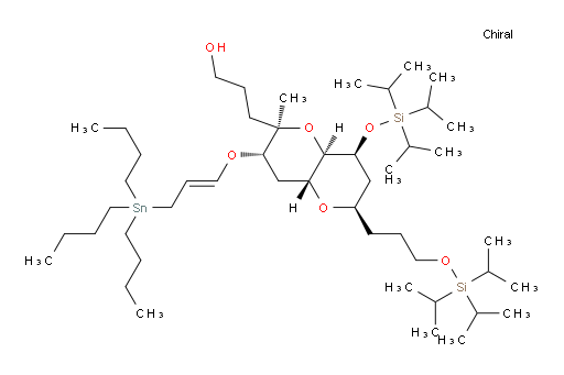 3-((2R,3S,4aR,6R,8S,8aR)-2-methyl-3-(((E)-3-(tributylstannyl)prop-1-en-1-yl)oxy)-8-((triisopropylsilyl)oxy)-6-(3-((triisopropylsilyl)oxy)propyl)octahydropyrano[3,2-b]pyran-2-yl)propan-1-ol