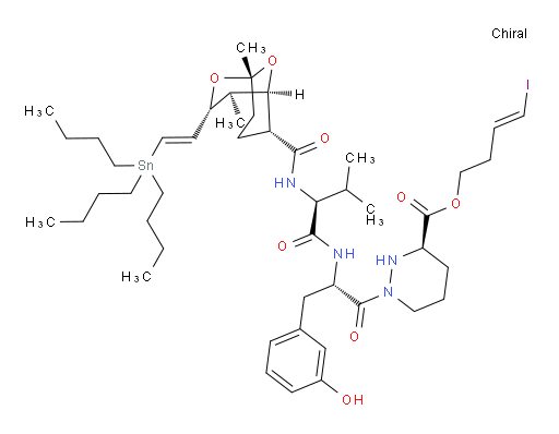 (R)-(E)-4-碘丁-3-烯-1-基 1-((S)-2-((S)-2-((1R,3R,4R,5R,6R)-1,4-二甲基-3-((E)-2-(三丁基锡基)乙烯基)-2,9-二氧杂双环[3.3.1]壬烷-6-甲酰胺基)-3-甲基butan乙酰胺基)-3-(3-羟基苯基)丙酰)六氢哒嗪-3-甲酸酯