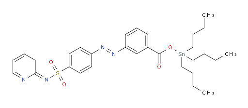 三丁基锡基 3-((E)-(4-((E)-N-(吡啶-2(3H)-亚基)胺磺酰基)苯基)二氮烯基)苯甲酸酯