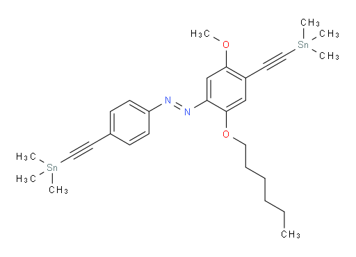 (E)-1-(2-(己氧基)-5-甲氧基-4-((三甲基锡基)乙炔基)苯基)-2-(4-((三甲基锡基)乙炔基)苯基)二氮烯