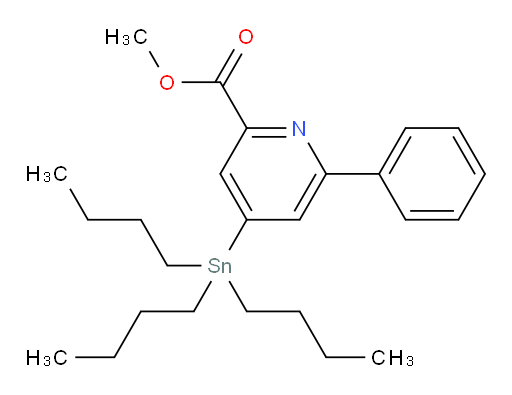 甲基 6-苯基-4-(三丁基锡基)吡啶-2-甲酸酯