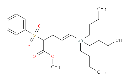 (E)-甲基 2-(苯基磺酰基)-5-(三丁基锡基)戊-4-烯酸酯