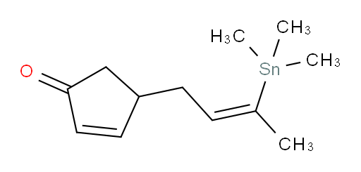 (Z)-4-(3-(三甲基锡基)丁-2-烯-1-基)环戊-2-烯酮