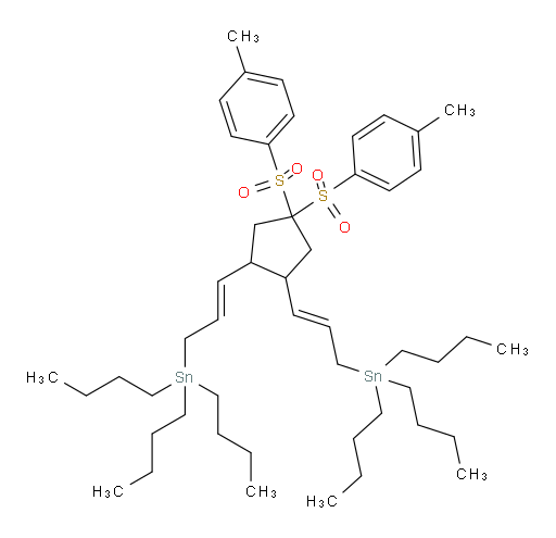((2E,2'E)-(4,4-二对甲苯磺酰基环戊烷-1,2-二基)双(丙-2-烯-3,1-二基))双(三丁基锡烷)