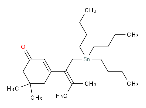 5,5-二甲基-3-(3-甲基-1-(三丁基锡基)丁-2-烯-2-基)环己-2-烯酮