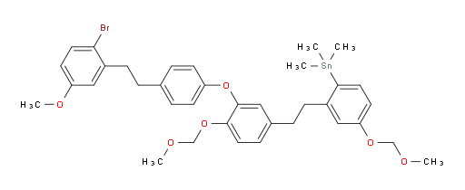 (2-(3-(4-(2-溴-5-甲氧基苯乙基)苯氧基)-4-(甲氧基甲氧基)苯乙基)-4-(甲氧基甲氧基)苯基)三甲基锡烷