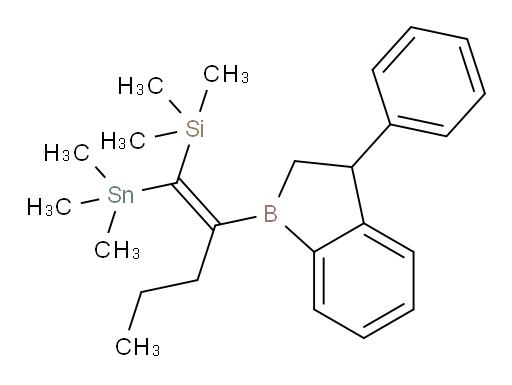 (Z)-三甲基(2-(3-苯基-2,3-二氢-1H-苯并[b]borol-1-基)-1-(三甲基锡基)戊-1-烯-1-基)硅烷