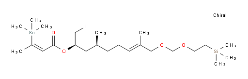 (Z)-(2R,4S,E)-1-iodo-4,8-dimethyl-9-((2-(trimethylsilyl)ethoxy)methoxy)non-7-en-2-yl 3-(trimethylstannyl)but-2-enoate