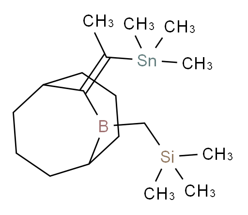 (E)-trimethyl((10-(1-(trimethylstannyl)ethylidene)-9-borabicyclo[3.3.2]decan-9-yl)methyl)silane