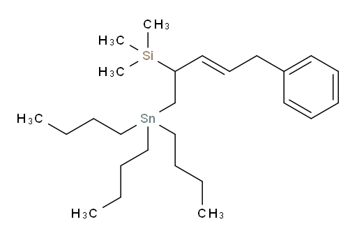 (E)-三甲基(5-苯基-1-(三丁基锡基)戊-3-烯-2-基)硅烷