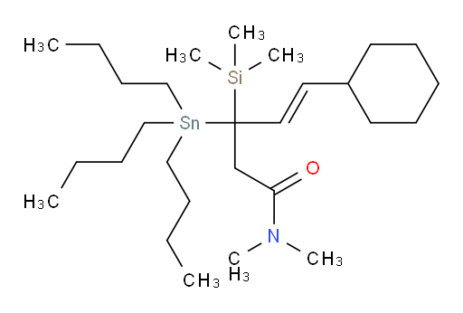 (E)-5-cyclohexyl-N,N-dimethyl-3-(tributylstannyl)-3-(trimethylsilyl)pent-4-enamide