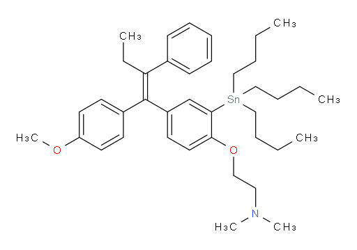 (Z)-2-(4-(1-(4-methoxyphenyl)-2-phenylbut-1-en-1-yl)-2-(tributylstannyl)phenoxy)-N,N-dimethylethanamine