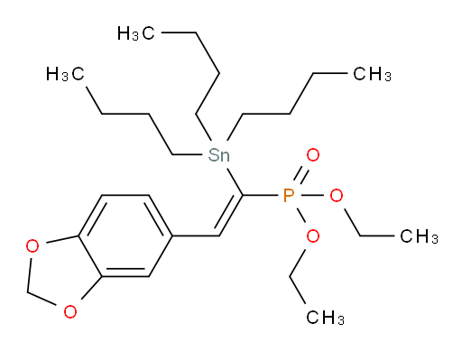 (Z)-二乙基 (2-(苯并[d][1,3]二氧杂环戊烯-5-基)-1-(三丁基锡基)乙烯基)磷酸酯
