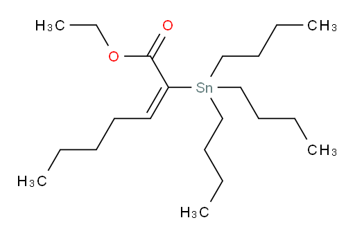 (E)-乙基 2-(三丁基锡基)庚-2-烯酸酯