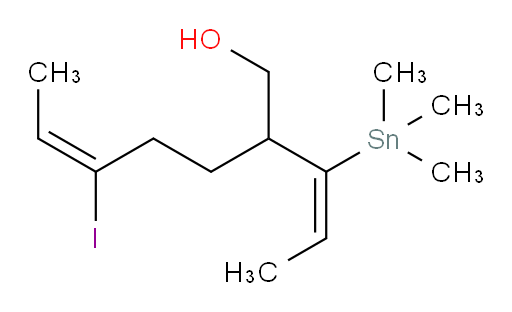 (E)-5-iodo-2-((E)-1-(trimethylstannyl)prop-1-en-1-yl)hept-5-en-1-ol