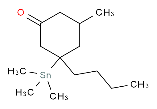 3-butyl-5-methyl-3-(trimethylstannyl)cyclohexanone