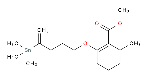methyl 6-methyl-2-((4-(trimethylstannyl)pent-4-en-1-yl)oxy)cyclohex-1-enecarboxylate