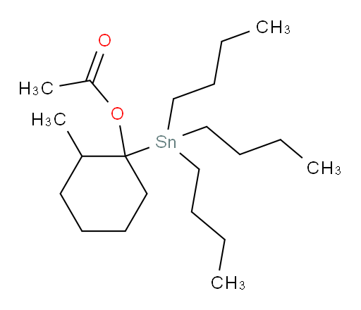 2-methyl-1-(tributylstannyl)cyclohexyl acetate