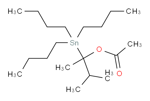 3-methyl-2-(tributylstannyl)butan-2-yl acetate