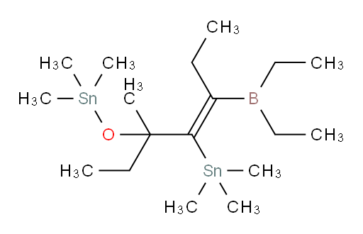 (E)-((5-(diethylboryl)-3-methyl-4-(trimethylstannyl)hept-4-en-3-yl)oxy)trimethylstannane