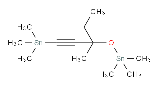 trimethyl((3-methyl-1-(trimethylstannyl)pent-1-yn-3-yl)oxy)stannane