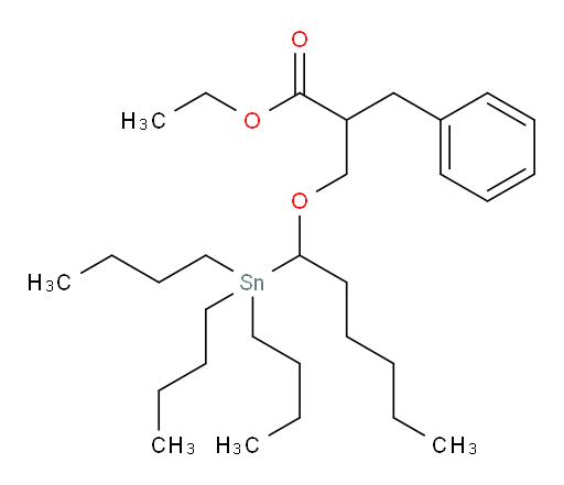 ethyl 2-benzyl-3-((1-(tributylstannyl)hexyl)oxy)propanoate