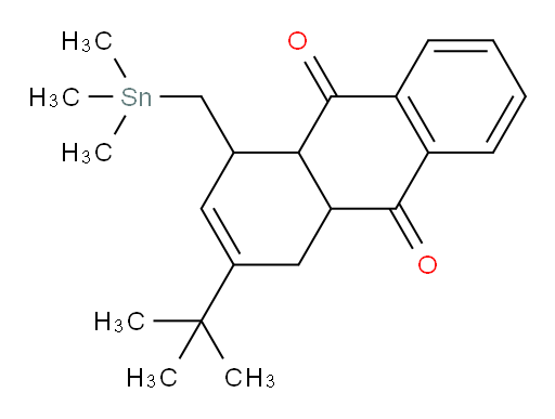 3-(tert-butyl)-1-((trimethylstannyl)methyl)-1,4,4a,9a-tetrahydroanthracene-9,10-dione
