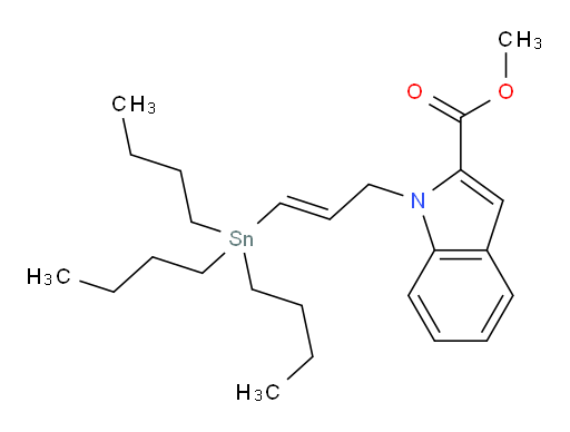 (E)-methyl 1-(3-(tributylstannyl)allyl)-1H-indole-2-carboxylate