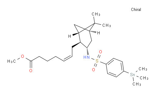 (Z)-methyl 7-((1S,2S,3S,5R)-6,6-dimethyl-3-(4-(trimethylstannyl)phenylsulfonamido)bicyclo[3.1.1]heptan-2-yl)hept-5-enoate