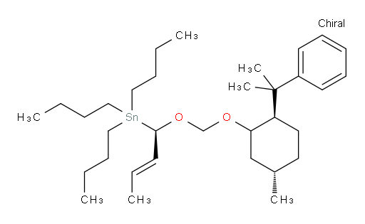 tributyl((1R,E)-1-((((2R,5S)-5-methyl-2-(2-phenylpropan-2-yl)cyclohexyl)oxy)methoxy)but-2-en-1-yl)stannane