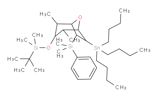 tert-butyl((6-(dimethyl(phenyl)silyl)-2,4-dimethyl-7-(tributylstannyl)-8-oxabicyclo[3.2.1]octan-3-yl)oxy)dimethylsilane