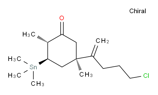 (2R,3R,5R)-5-(5-chloropent-1-en-2-yl)-2,5-dimethyl-3-(trimethylstannyl)cyclohexanone