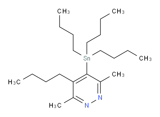 4-butyl-3,6-dimethyl-5-(tributylstannyl)pyridazine