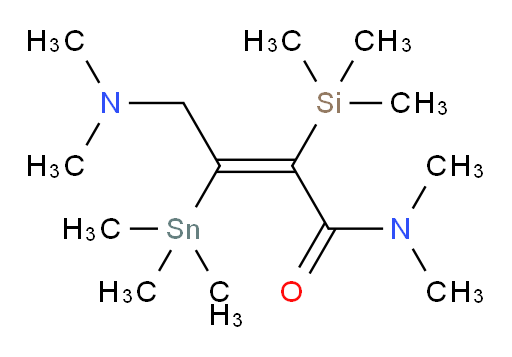 (E)-4-(二甲胺基)-N,N-二甲基-2-(三甲基硅基)-3-(三甲基锡基)丁-2-烯酰胺