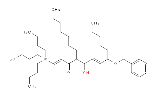 (1E,6E)-8-(苄氧基)-4-庚基-5-羟基-1-(三丁基锡基)十三-1,6-二烯-3-酮