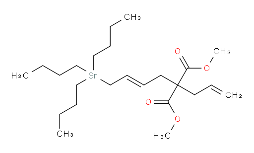 (E)-dimethyl 2-allyl-2-(4-(tributylstannyl)but-2-en-1-yl)malonate