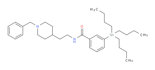 N-(2-(1-benzylpiperidin-4-yl)ethyl)-3-(tributylstannyl)benzamide
