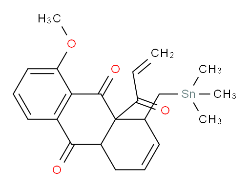 9a-acryloyl-8-methoxy-1-((trimethylstannyl)methyl)-1,4,4a,9a-tetrahydroanthracene-9,10-dione