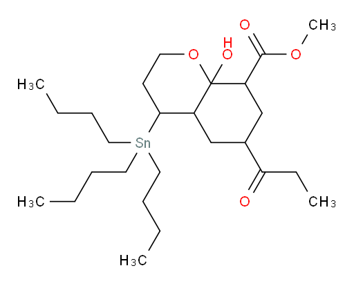 methyl 8a-hydroxy-6-propionyl-4-(tributylstannyl)octahydro-2H-chromene-8-carboxylate