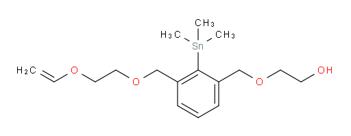2-((2-(trimethylstannyl)-3-((2-(vinyloxy)ethoxy)methyl)benzyl)oxy)ethanol