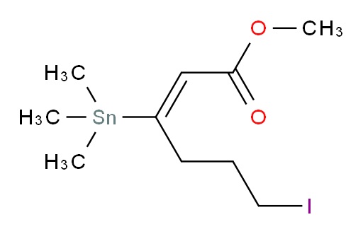 (E)-甲基 6-碘-3-(三甲基锡基)己-2-烯酸酯