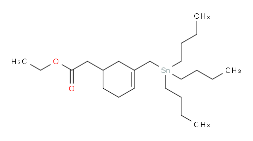 ethyl 2-(3-((tributylstannyl)methyl)cyclohex-3-en-1-yl)acetate
