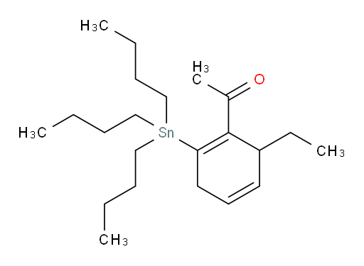 1-(6-ethyl-2-(tributylstannyl)cyclohexa-1,4-dien-1-yl)ethanone