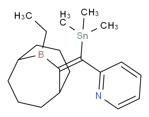 (E)-2-((9-乙基-9-bora双环[3.3.2]癸烷-10-亚基)(三甲基锡基)甲基)吡啶
