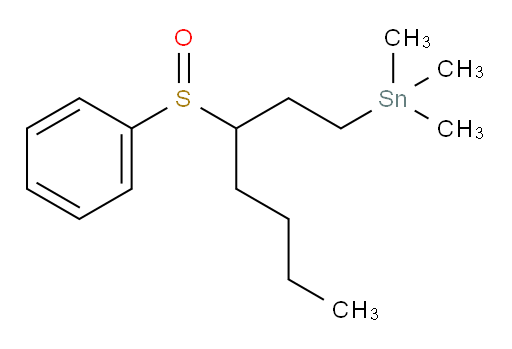trimethyl(3-(phenylsulfinyl)heptyl)stannane