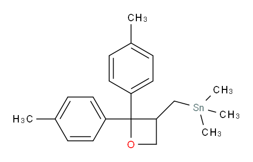 ((2,2-di-p-tolyloxetan-3-yl)methyl)trimethylstannane